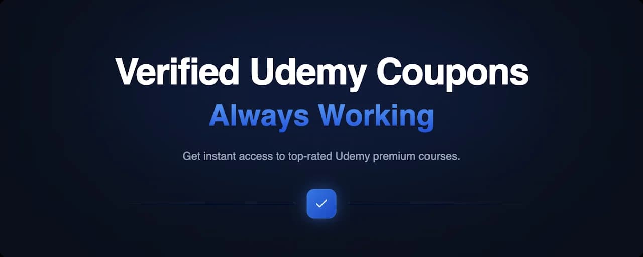 Comidoc extension banner: Verified Udemy Coupons, Always Working