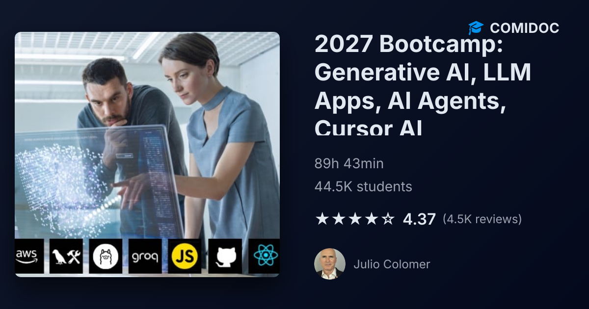 2027 Bootcamp: Generative AI, LLM Apps, AI Agents, Cursor AI - Review ...