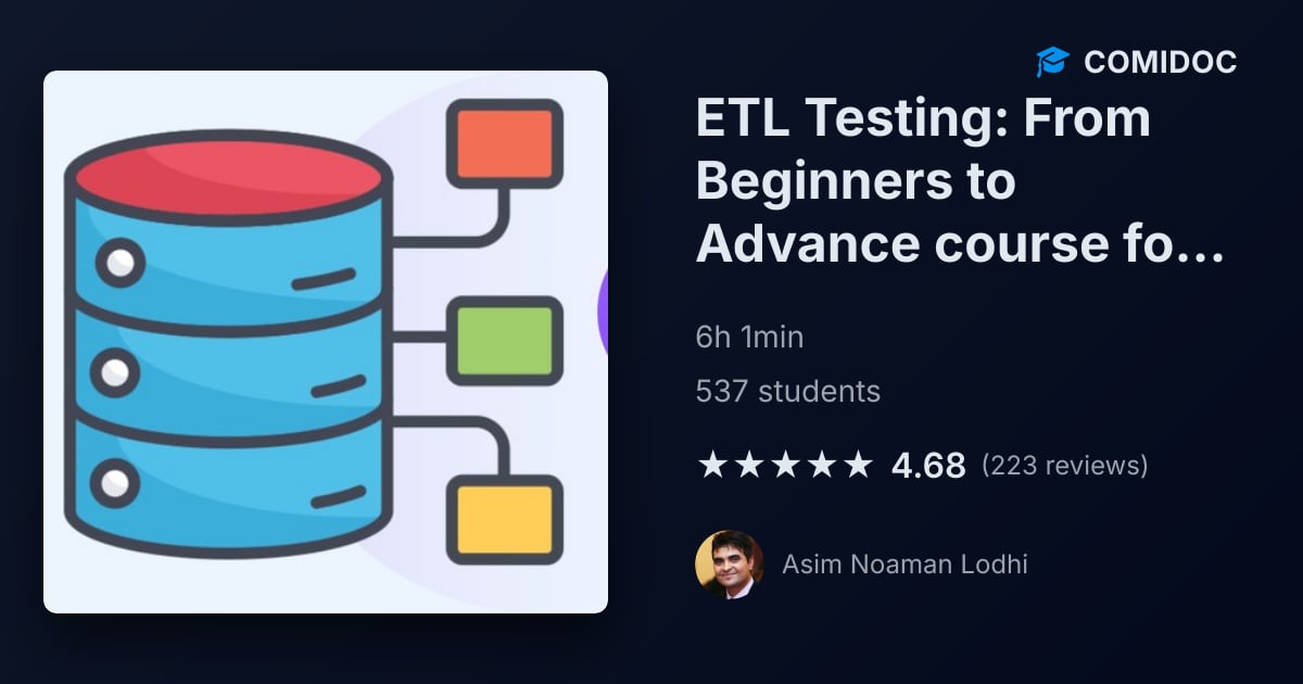 ETL Testing: From Beginners to Advance course for QA 2026 - Course ...