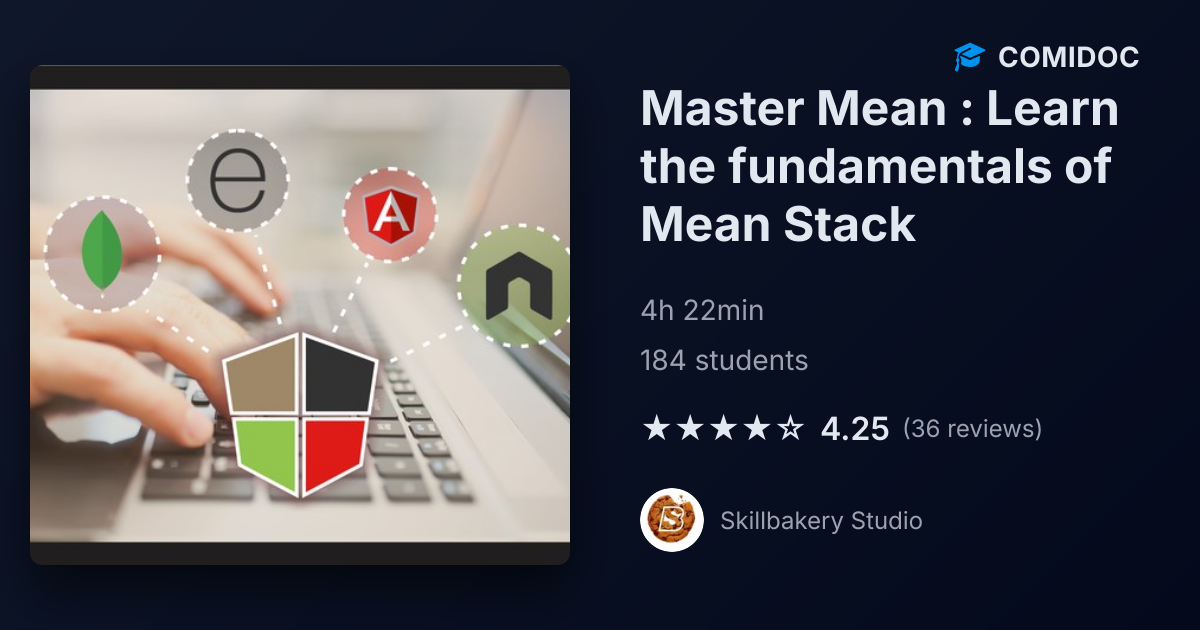 Master Mean : Learn the fundamentals of Mean Stack - Course Details ...