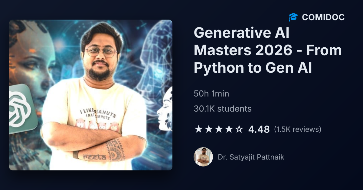 Generative AI Masters 2026 - From Python to Gen AI - Review & Rating ...