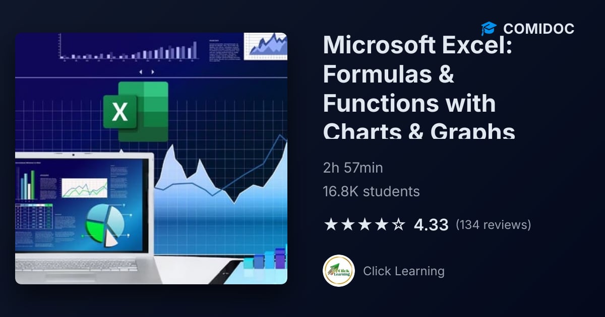 Microsoft Excel: Formulas & Functions with Charts & Graphs - Udemy ...