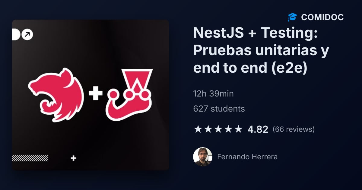 NestJS + Testing: Pruebas unitarias y end to end (e2e) - Course Details ...